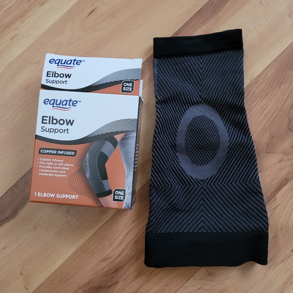 Equate Black Copper Infused Elbow Support One Size